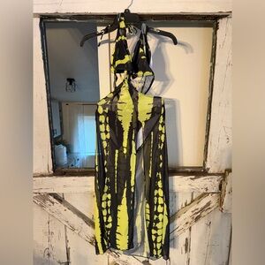 3 Piece NWOT Tropical Vacation Bikini Resort Wear set or Festival wear Y2K MED